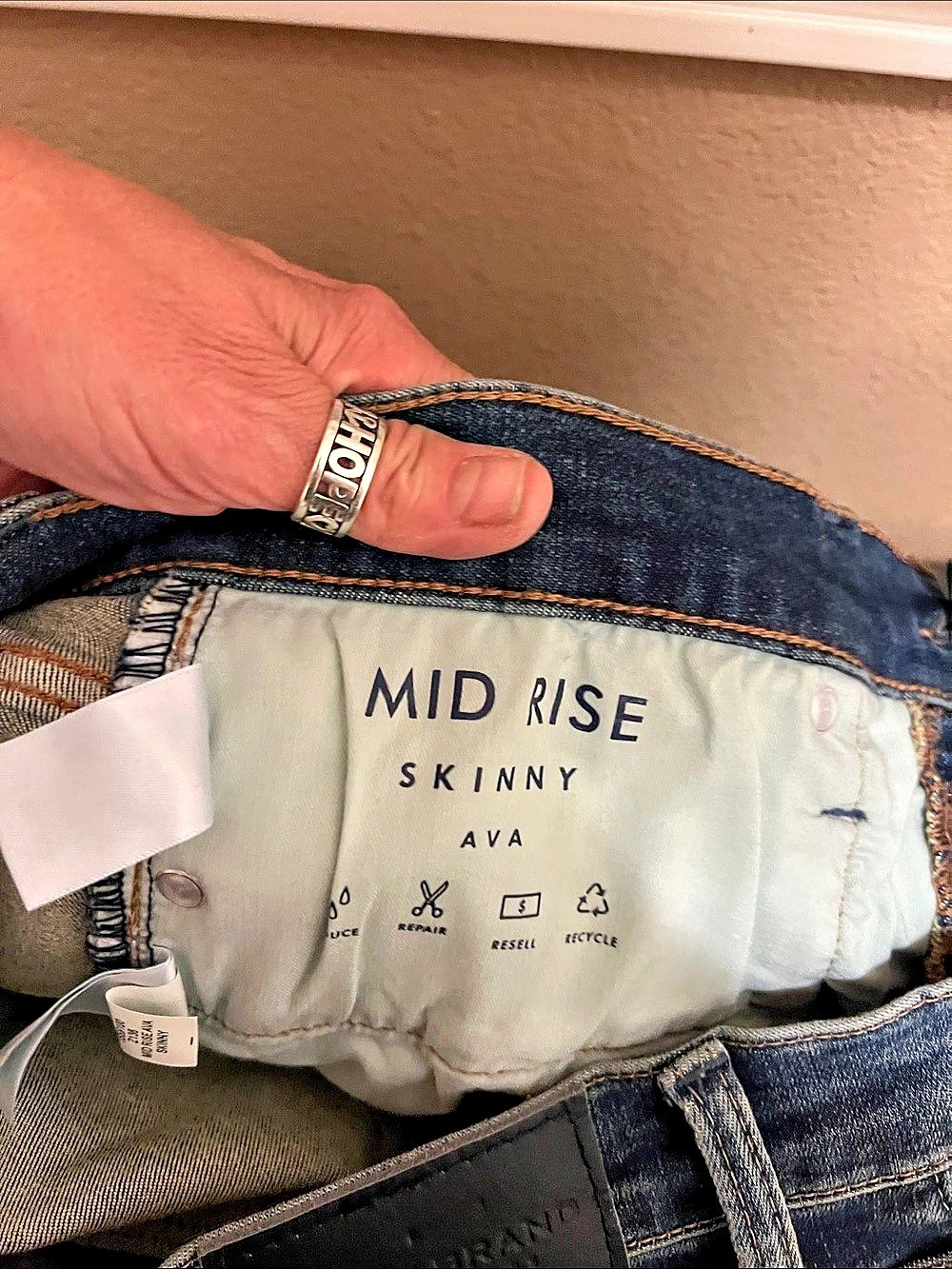 Lucky Brand Ava Mid Rise Skinny Jeans Waist 12/31L Blue - Picture 5 of 7